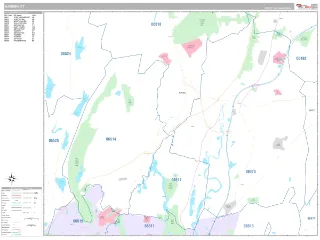 Hamden, CT Classic style ZIP Code wall map
