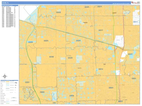 Davie, FL city map