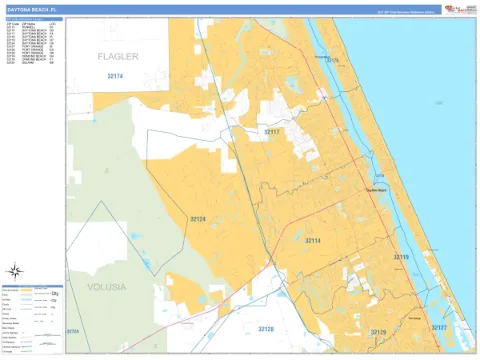 Daytona Beach, FL city map