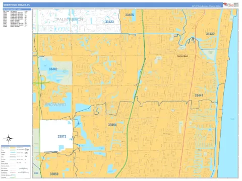 Deerfield Beach, FL city map