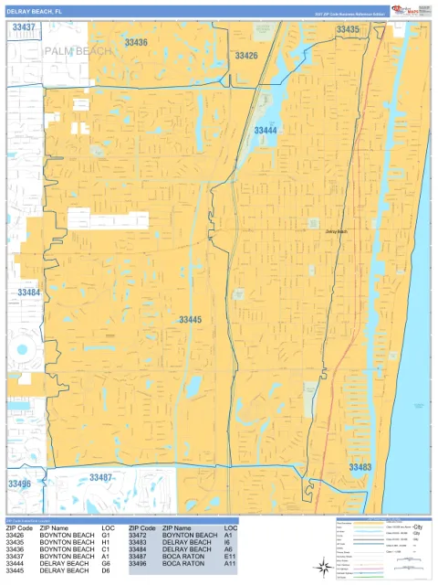 Delray Beach, FL city map