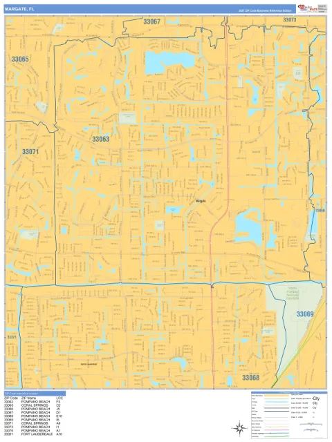 Margate, FL city map