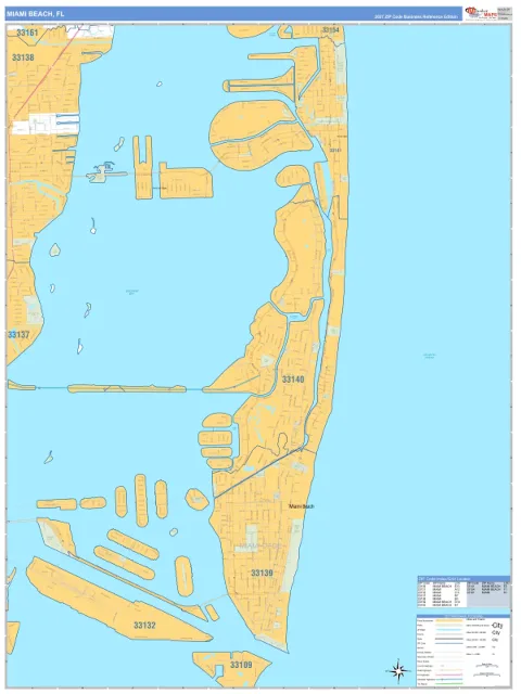 Miami Beach, FL city map