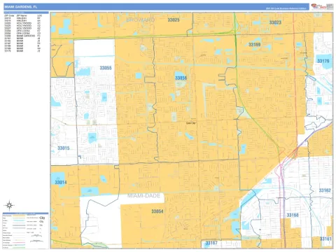 Miami Gardens, FL city map