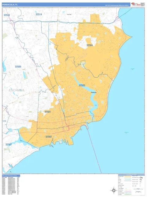 Pensacola, FL city map