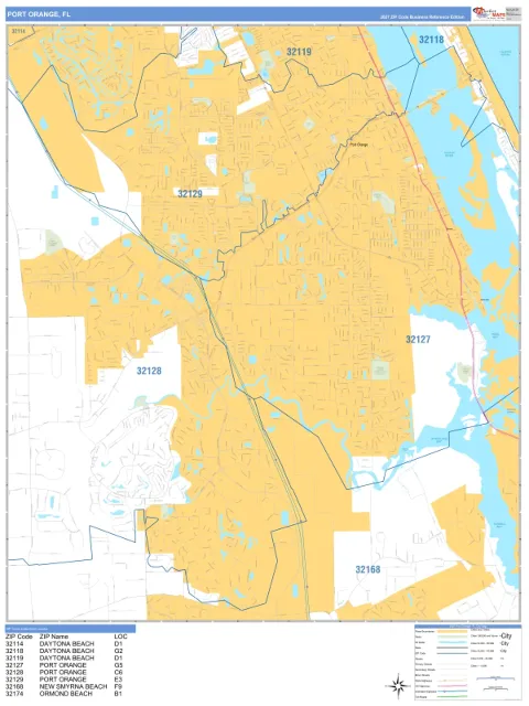 Port Orange, FL city map