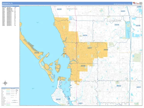 Sarasota, FL city map