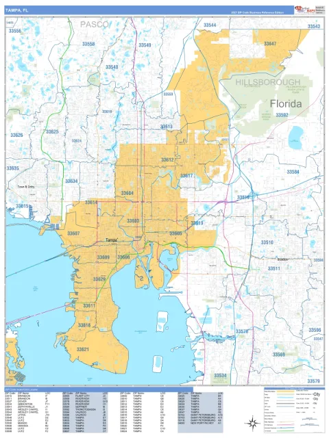 Tampa, FL city map