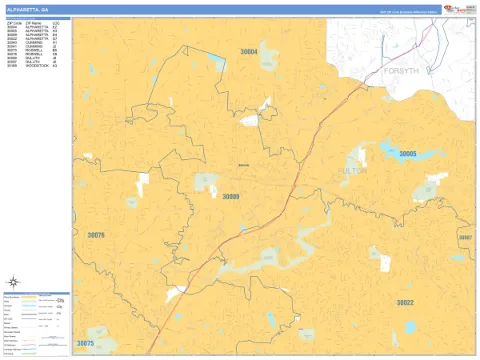 Alpharetta, GA city map