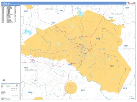 Athens, GA city map