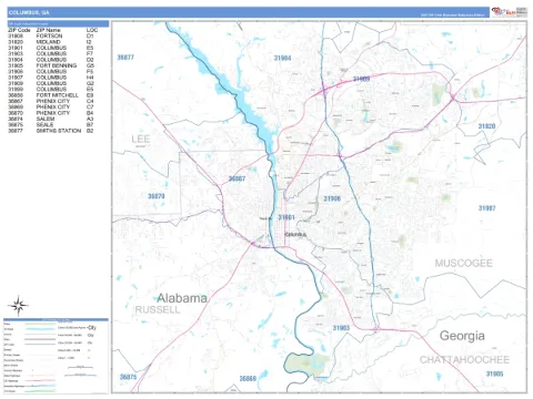 Columbus, GA city map