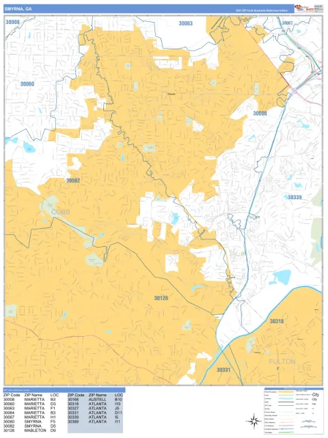 Smyrna, GA city map