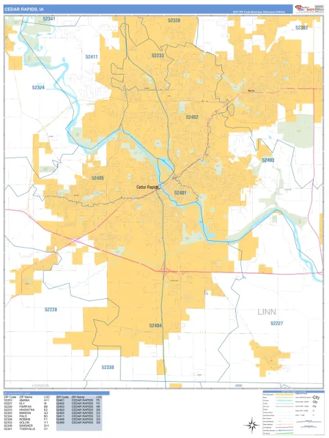 Cedar Rapids, IA city map