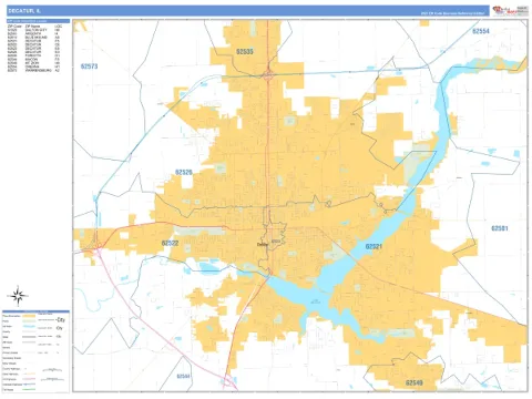 Decatur, IL city map