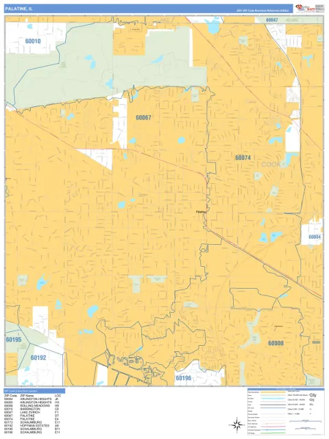 Palatine, IL city map