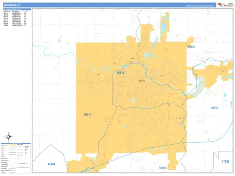 Anderson, IN city map