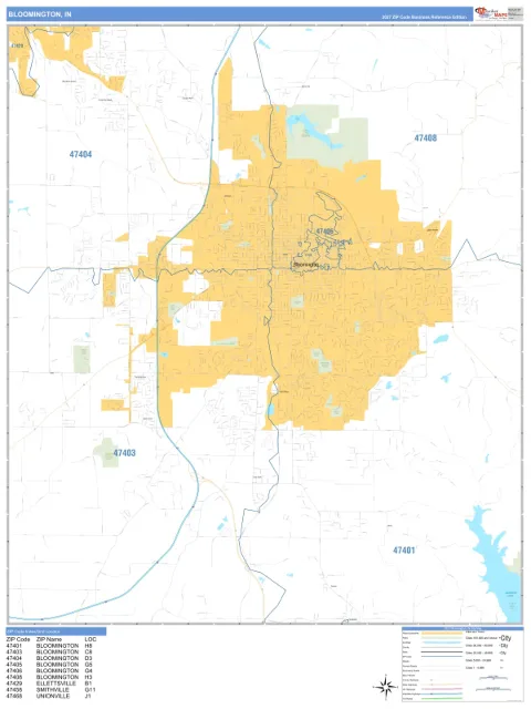 Bloomington, IN city map