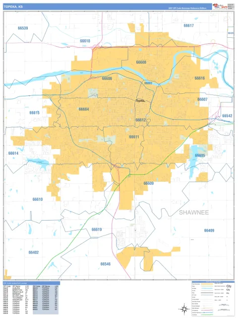 Topeka, KS city map