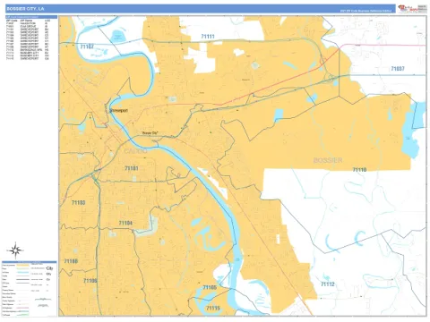 Bossier City, LA city map