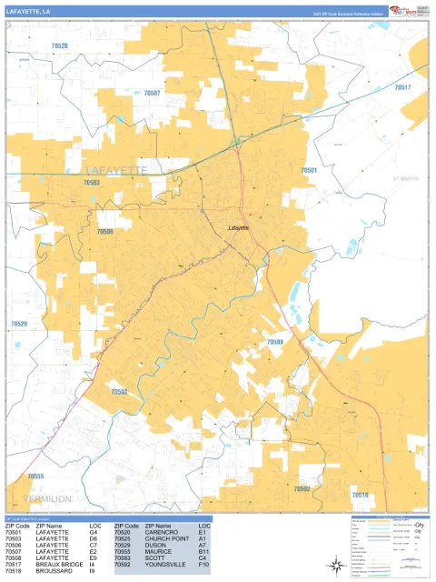Lafayette, LA city map