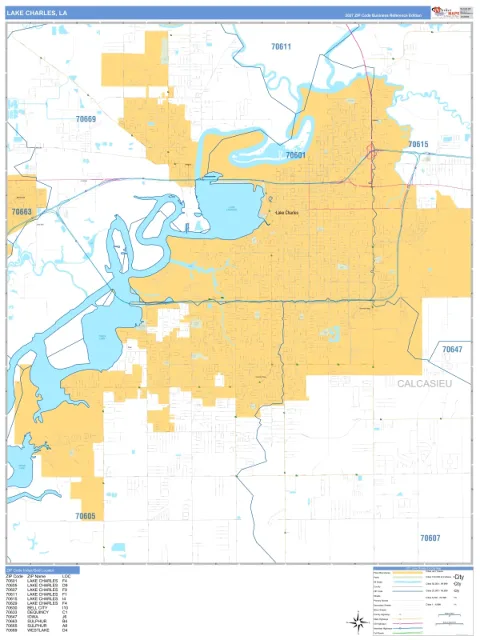 Lake Charles, LA city map