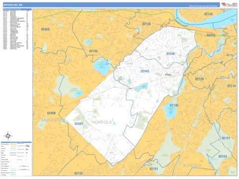 Brookline, MA city map