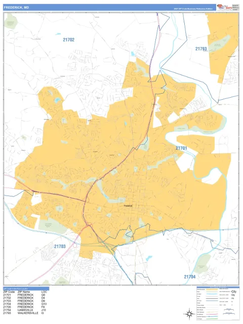 Frederick, MD city map