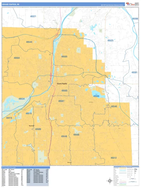 Grand Rapids, MI city map