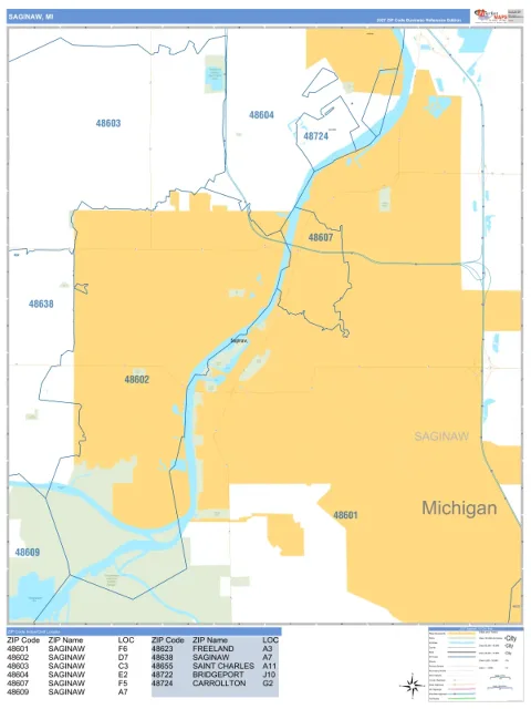 Saginaw, MI city map