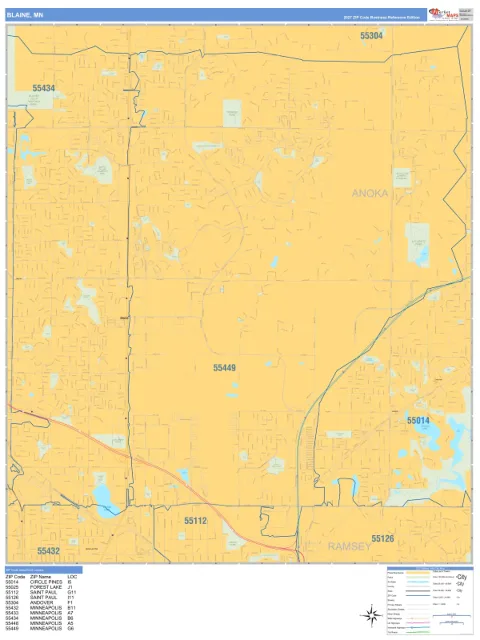 Blaine, MN city map