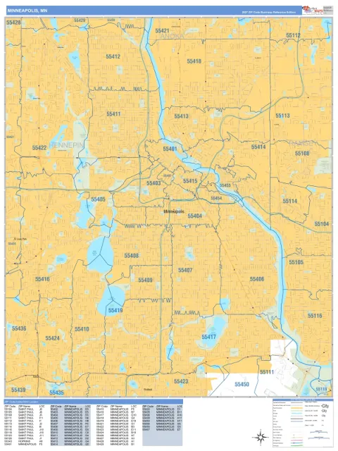 Minneapolis, MN city map
