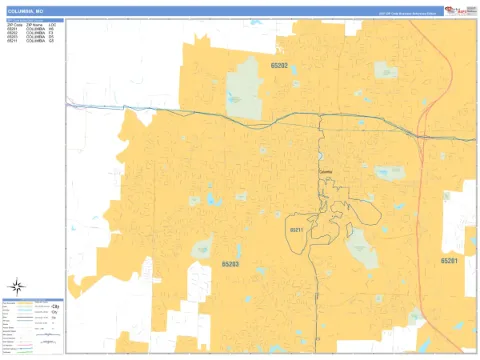 Columbia, MO city map