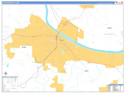 Jefferson City, MO city map