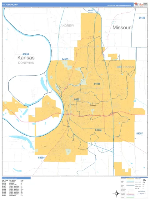 St Joseph, MO city map