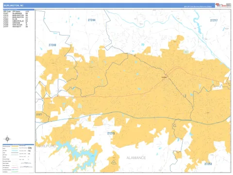 Burlington, NC city map