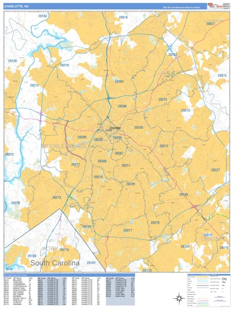 Charlotte, NC city map