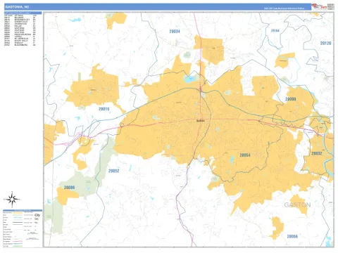 Gastonia, NC city map