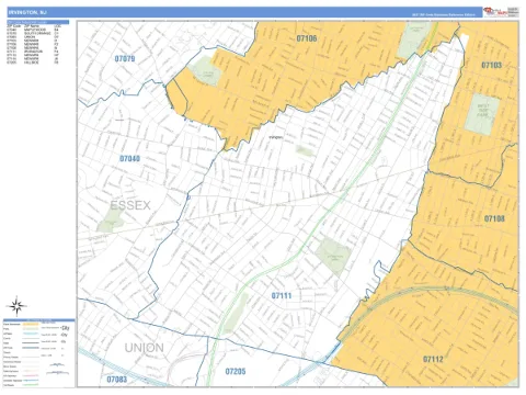 Irvington, NJ city map