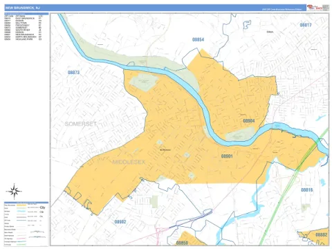 New Brunswick, NJ city map