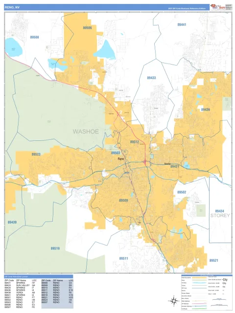 Reno, NV city map