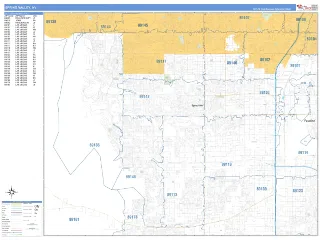 Spring Valley, NV Business Reference style ZIP Code wall map