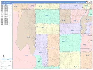 Spring Valley, NV ColorCast style ZIP Code wall map