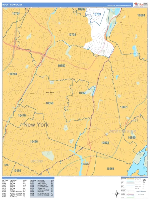 Mount Vernon, NY city map