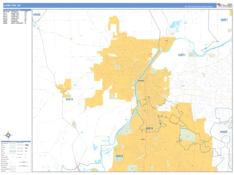 Hamilton, OH city map