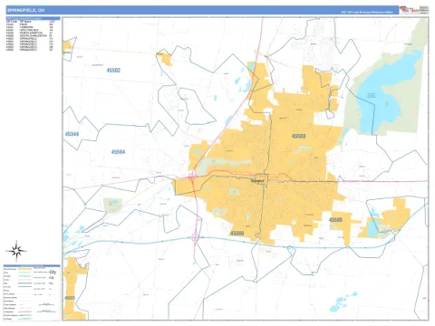 Springfield, OH city map
