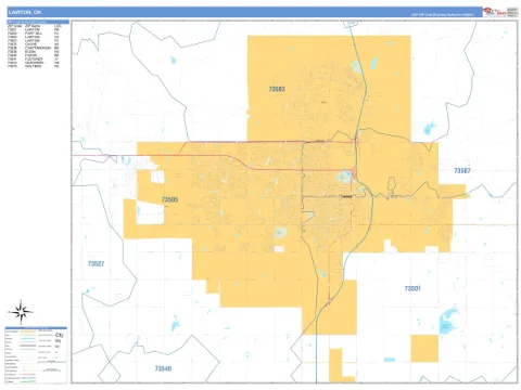 Lawton, OK city map
