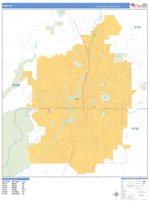 Bend, OR city map