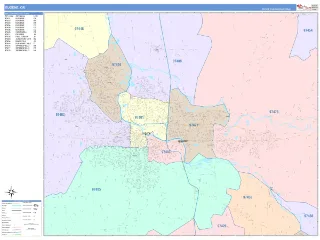 Eugene, OR ColorCast style ZIP Code wall map