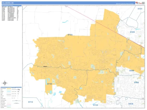 Hillsboro, OR city map