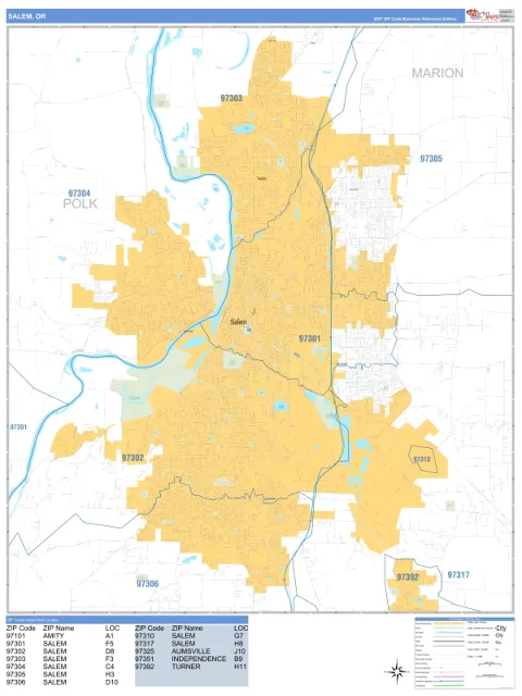 Salem, OR city map